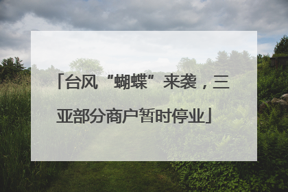 台风“蝴蝶”来袭，三亚部分商户暂时停业